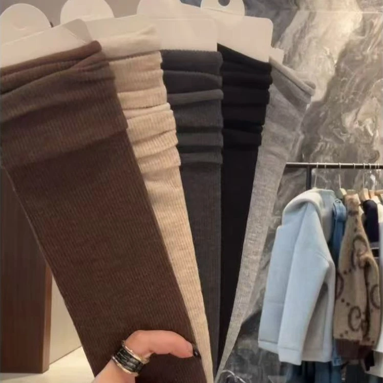 徐秋阳 堆堆袜女长袜纯色复古秋冬厚款百搭中筒袜ins潮日系