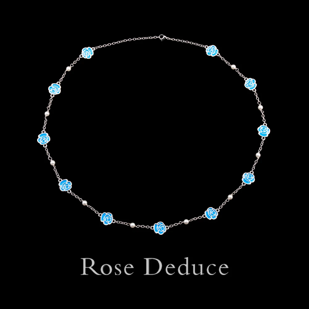 铜项链 ROSEDEDUCE 珍珠玫瑰项链