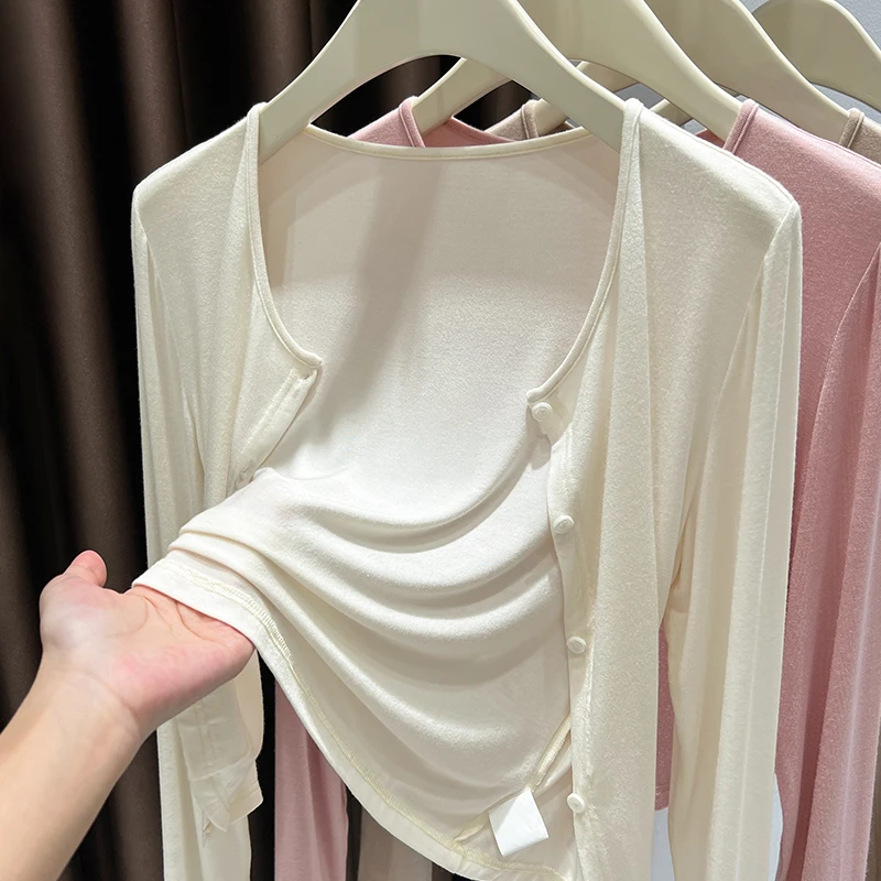 超弹冰丝防晒开衫短外套夏季薄款吊带裙外搭披肩面膜针织空调衫女