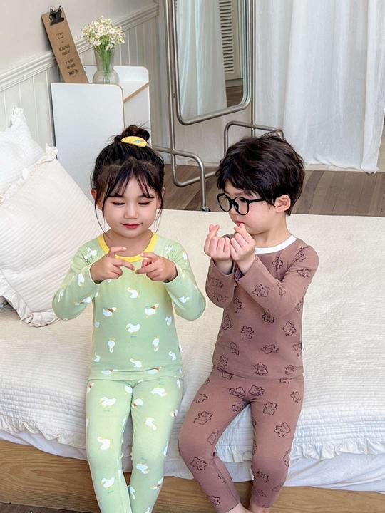 【三小知】儿童韩版纯棉亲肤A类莱卡棉秋衣秋裤套装家居服套装