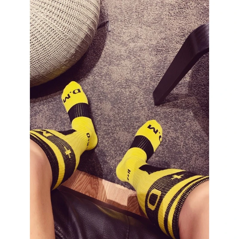 D.M男袜 时尚高筒运动足球袜 字母欧美潮袜长筒袜毛巾底加厚吸汗