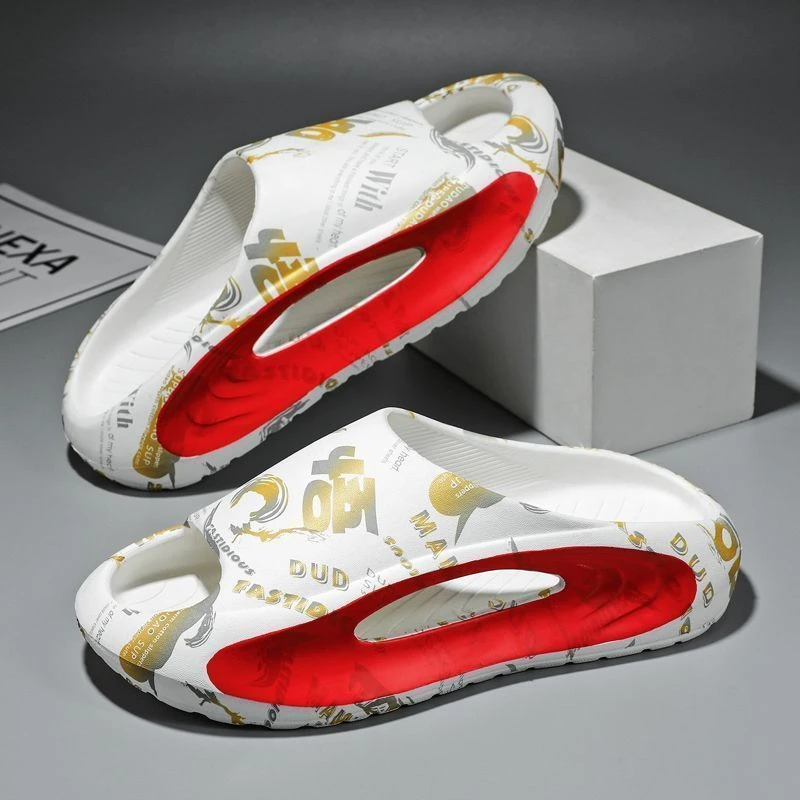 2025夏季新款牌拖鞋男式外穿潮流青少年外出一字拖沙滩凉鞋男士