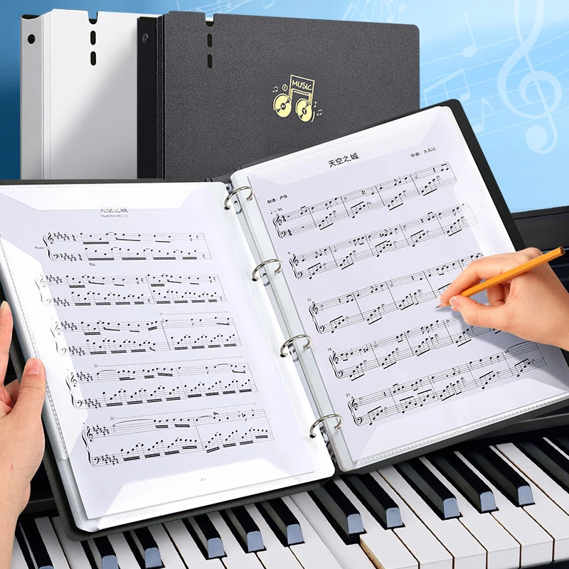 唐门1/【A4活页乐谱夹】华杰不反光可修改透明插页儿童琴谱夹