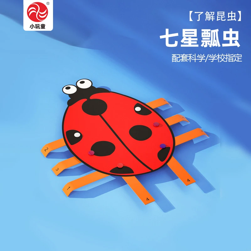 七星瓢虫昆虫手工制作diy材料包幼儿园科学区益智玩教具科学实验