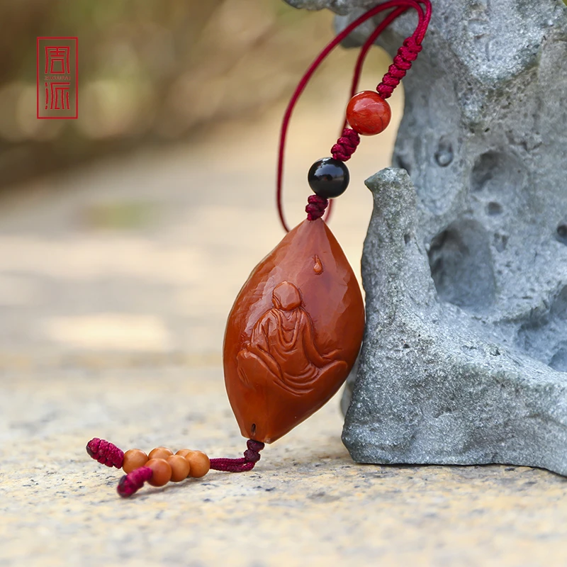 周派【老王专属】无相橄榄核单子纯手工雕刻文玩收藏品苏工核雕