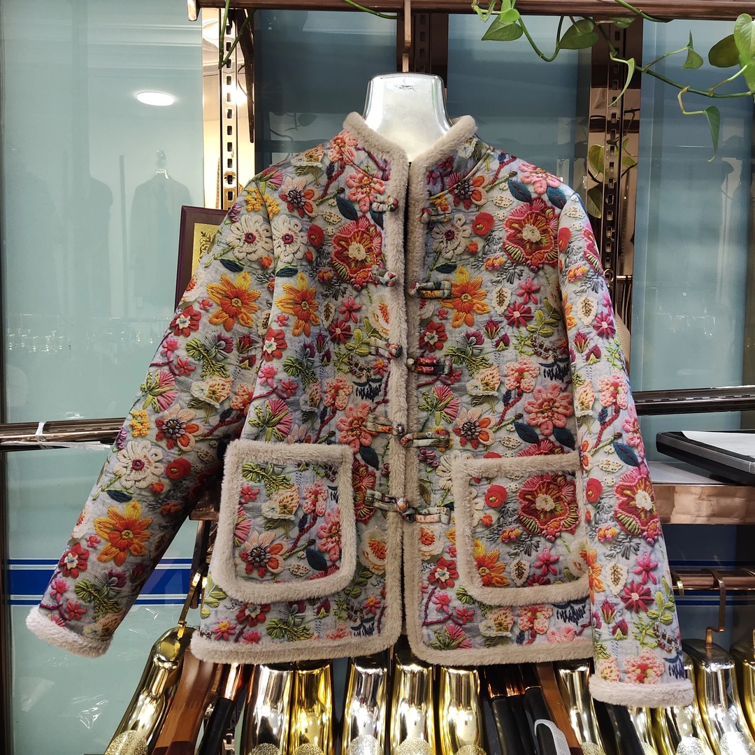 惑香新款加绒中式上衣2453