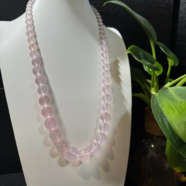 晶匠天然粉水晶塔链 编号-JP36681