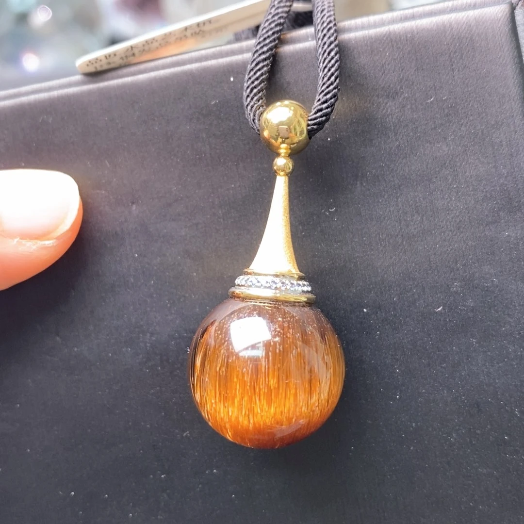 水晶吊坠18K金镶嵌JP35738婷