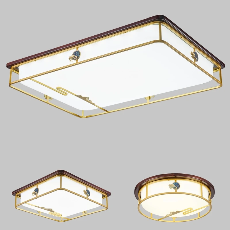 新中式铁艺木艺结合超新款爆款客厅卧室餐厅书房灯
