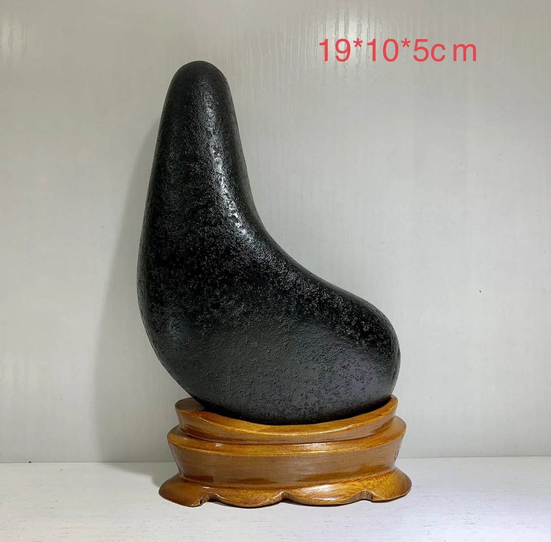 天然奇石长江石家居摆件饰品包邮含香樟木底座本品湿拍