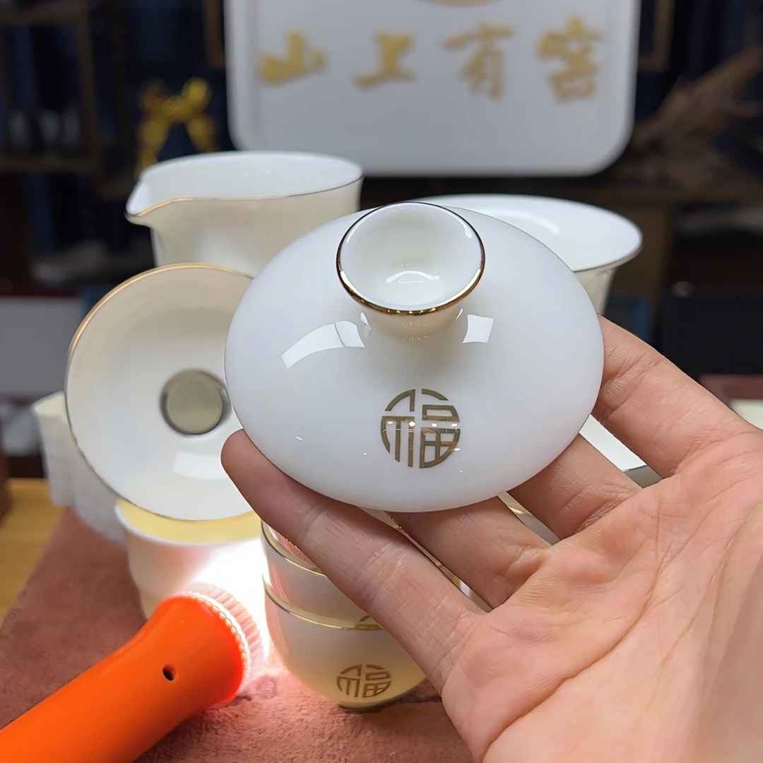 山上有窑茶器福茶盖子宽7.6cm（没在我家拍套装拍盖子回去不合适）