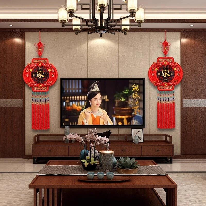 【爆款灯笼】中国结挂件实木桃木客厅乔迁平安家居装饰过年喜庆用品
