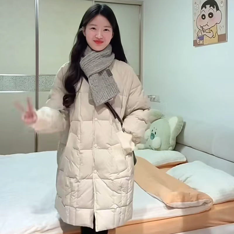 【薄荷雪糕】2024新款保暖时尚冬季时尚百搭棉服休闲宽松排扣外套女