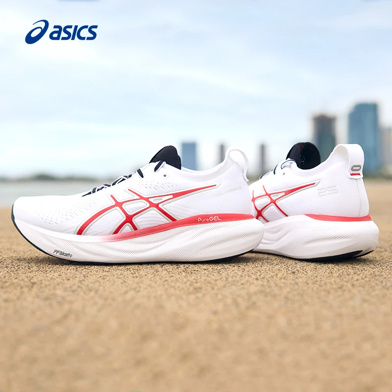 ASICS亚瑟士夏季新款GEL-NIMBUS 25 ANNIVERSARY男子缓震耐磨跑鞋