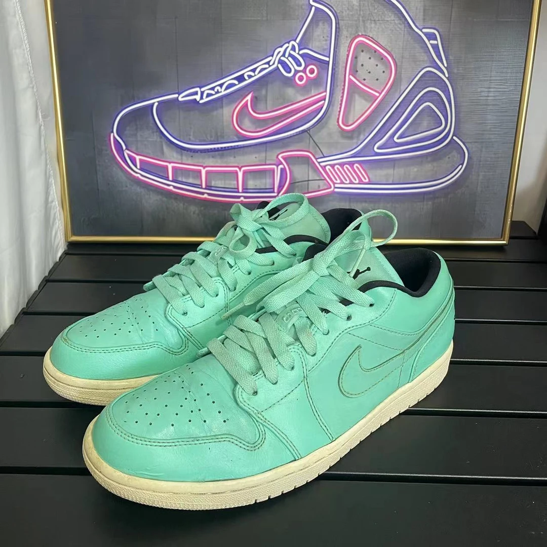 42码AJ 1low低帮复古篮球鞋绿松石