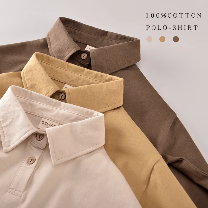 班比纳童装2025春季新款男童长袖t恤纯棉大童儿童翻领Polo衫学生