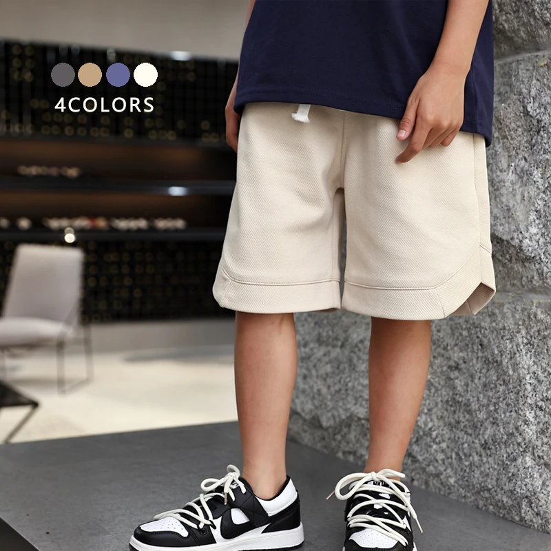 班比纳童装2025夏季男童短裤中大童儿童裤子宽松休闲纯色学生运动