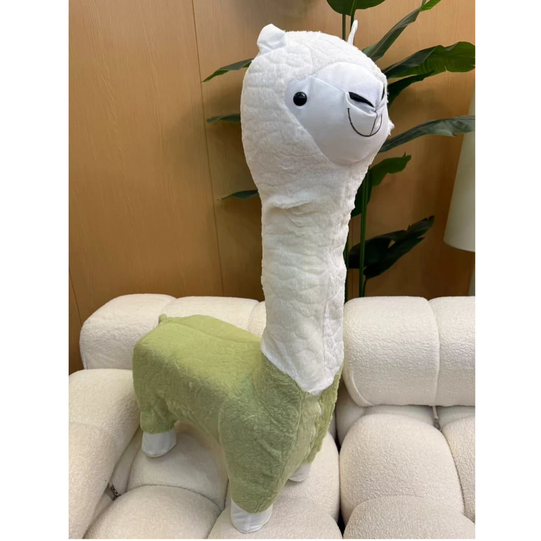 羊驼座骑公仔客厅摆件动物座骑儿童小沙发羊驼公仔