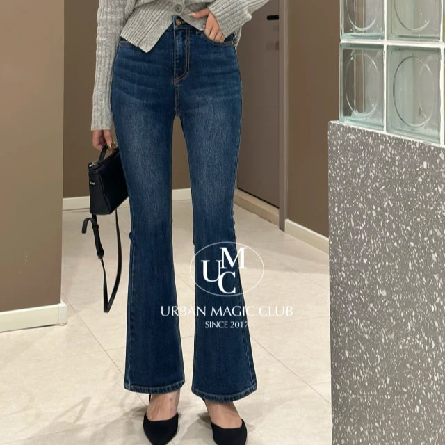 【喇叭牛仔裤裤子】韩国显瘦弹力牛仔裤裤子女-R013