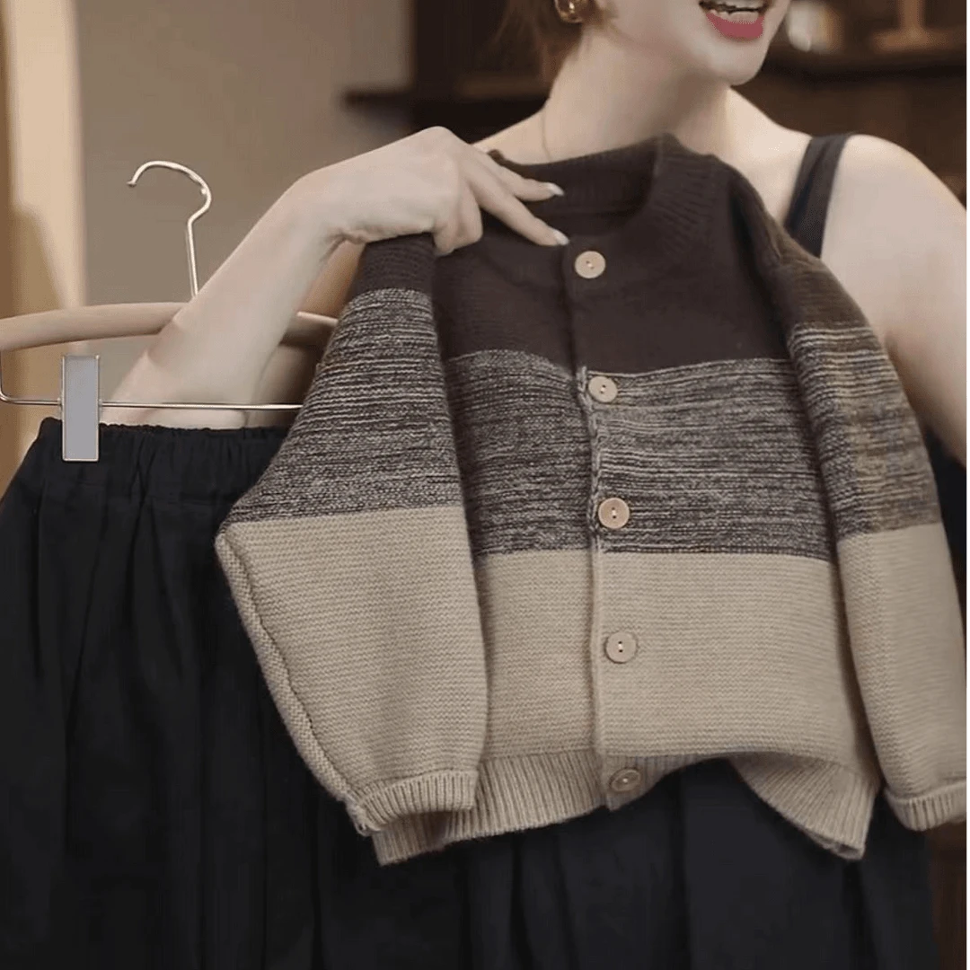 童装秋装毛衣针织衫洋气时尚美拉德韩版撞色男童春秋开衫秋季帅气