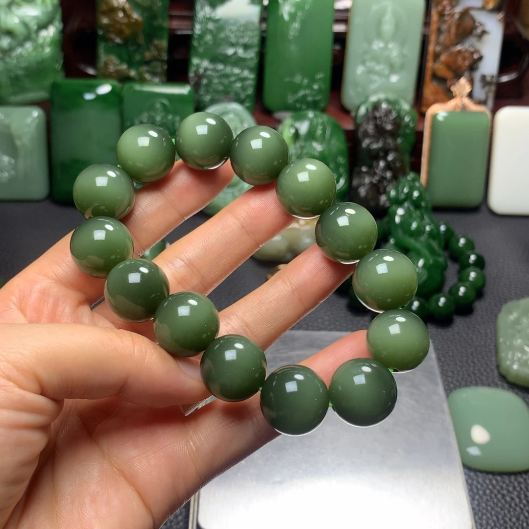 和田玉手串未镶嵌Y*