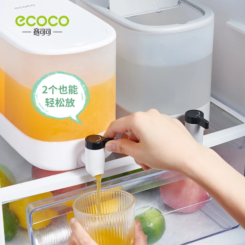 意可可密封冷水壶耐高温耐热大容量带龙头家用冰箱冷水壶水果茶壶