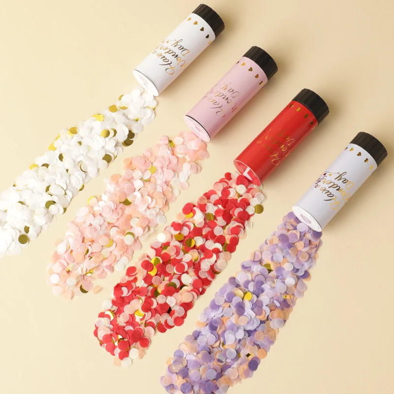 生日婚礼手拧小礼炮迷你喷花筒手持礼花结婚乔迁派对装饰道具接亲