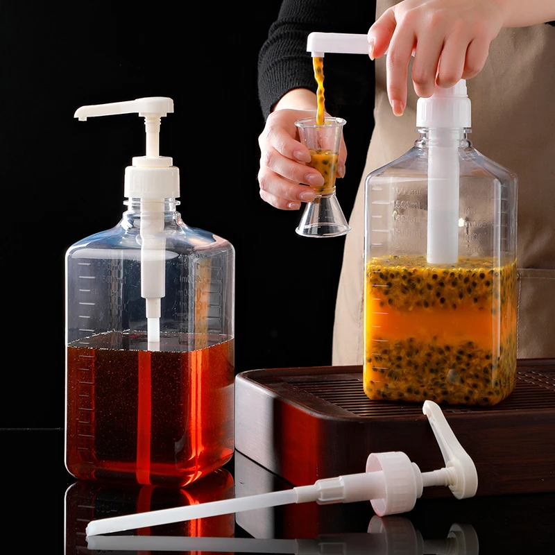 果糖糖浆果汁挤压瓶奶茶店挤瓶器定量糖压瓶手压式按压头商用