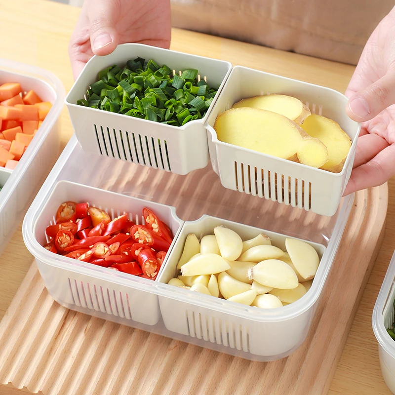 厨房葱姜蒜收纳盒冷冻冰箱保鲜盒食品保鲜葱花备菜分装盒子家用
