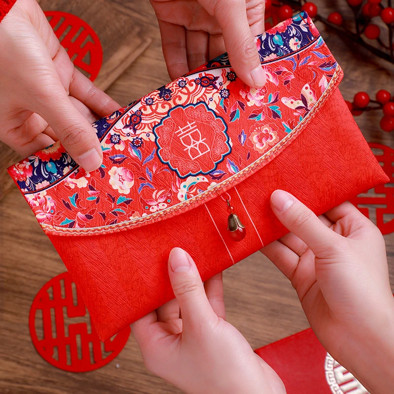 过年红包蛇年春节新年布艺长辈压岁包福袋创意个性高档利是封