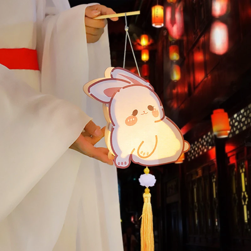 新年兔年灯笼手提兔子花灯春节儿童diy手工制作材料包新款23自制