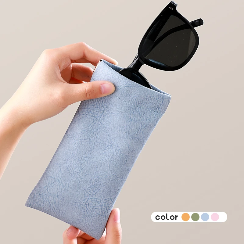 眼镜袋女墨镜太阳镜收纳盒便携弹片放近视眼睛包自动闭合保护套男