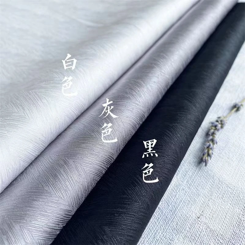 热卖人字纹纯色古风汉服面料提花暗纹马面汉服旗袍舞蹈布料春夏季