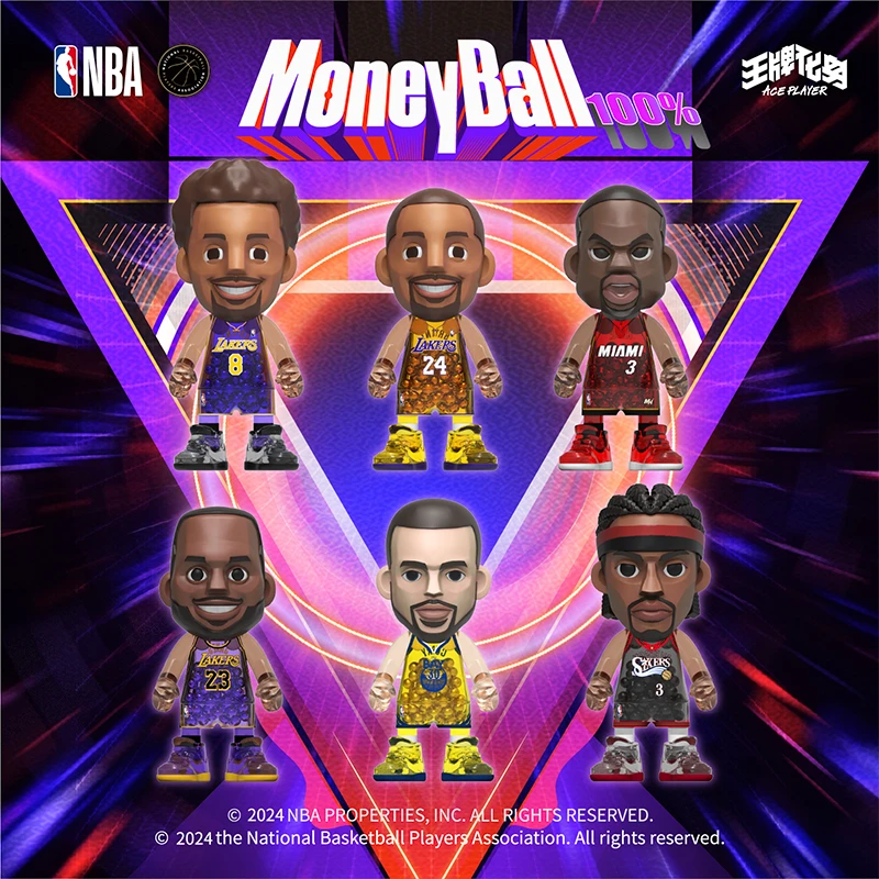 王牌化身NBA球星100%MoneyBall科比库里詹姆斯艾弗森韦德正版手办