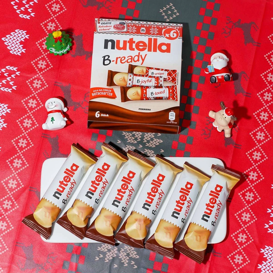 圣诞礼物能多益nutella手指饼干榛子巧克力酱面包条零食惊喜礼物