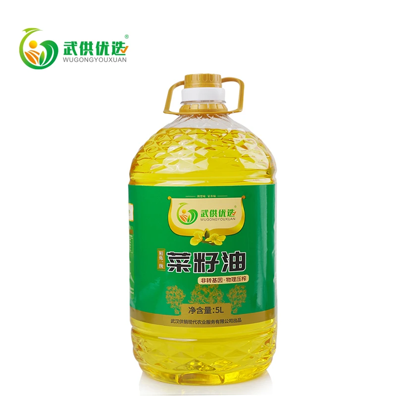 武供优选菜籽油一级压榨江汉平原鱼米之乡家庭装5L