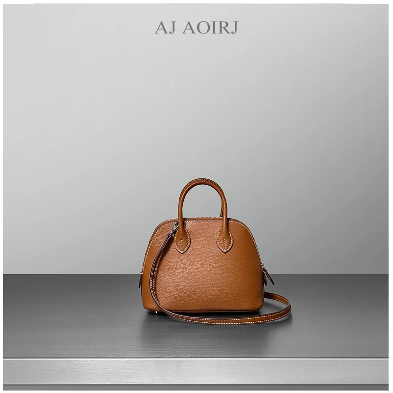 【AJ AOIRJ】小众设计羊皮贝壳手提包时尚高级感单肩斜挎mini小包