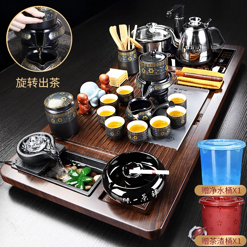 唐仙科技木茶盘茶具套装家用茶具茶台自动一体办公室泡茶器大套