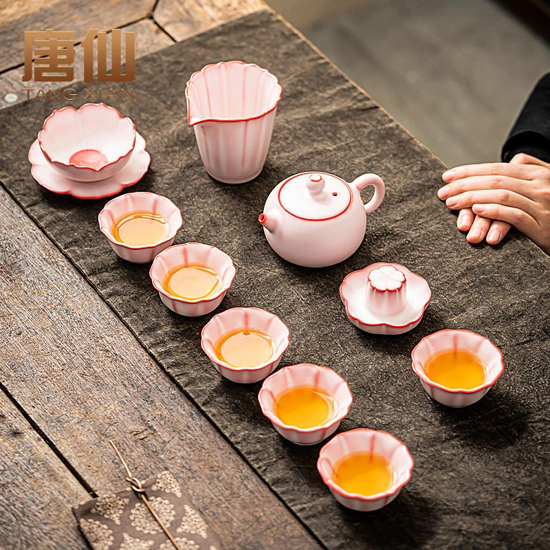 唐仙茶具高端一套女士精致功夫陶瓷泡茶器家用办公轻奢西施壶茶杯