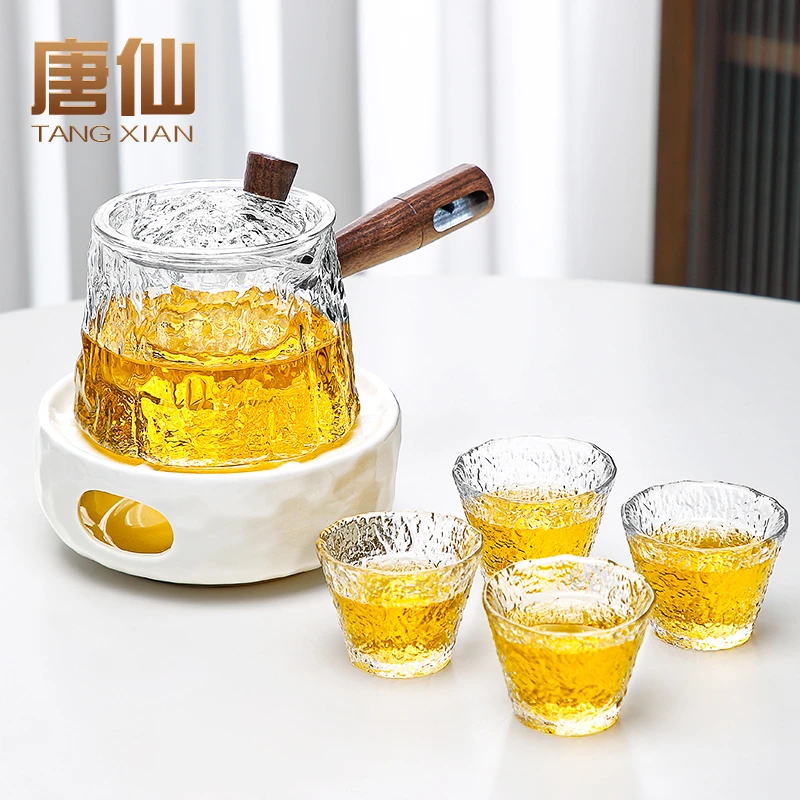 唐仙玻璃耐热高颜值水果花茶壶蜡烛加热底座电陶炉煮茶下午茶茶具