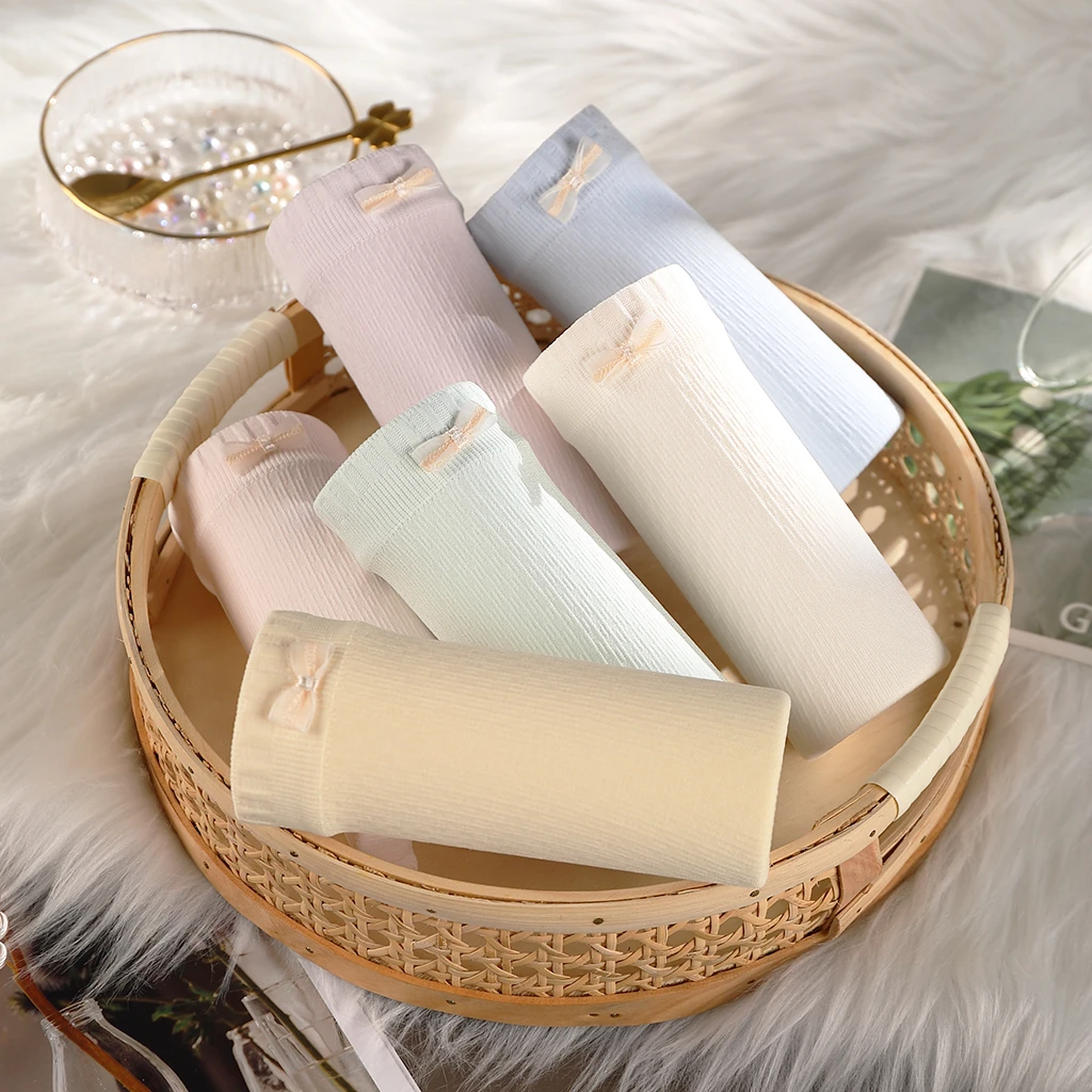 思氧中腰蝴蝶结舒适聚乳酸底档抑菌抗菌亲肤女款内裤