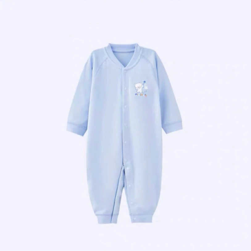 婴儿长袖连体衣女宝宝纯棉哈衣爬服新生儿衣服新款