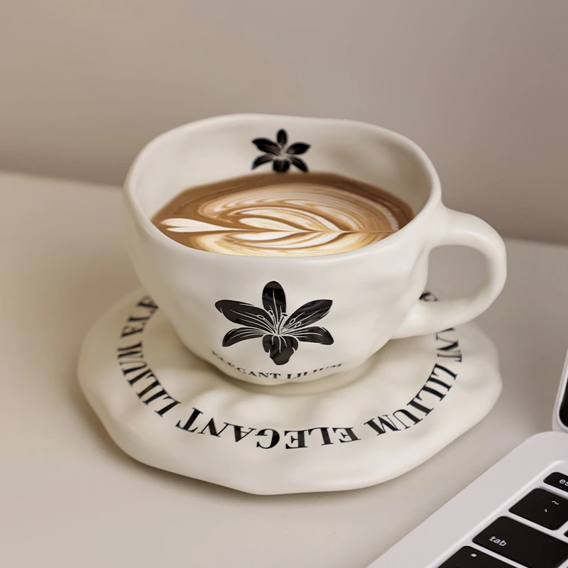 贝汉美陶瓷杯子马克杯办公室家用高级感轻奢喝水大容量水杯高颜值