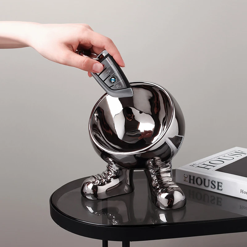 贝汉美轻奢桌面收纳摆件入户玄关放钥匙客厅鞋柜家居装饰品摆设