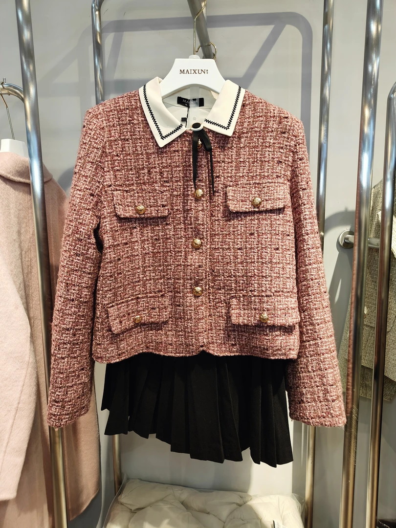 麦寻短款外套小香风百搭显肤白