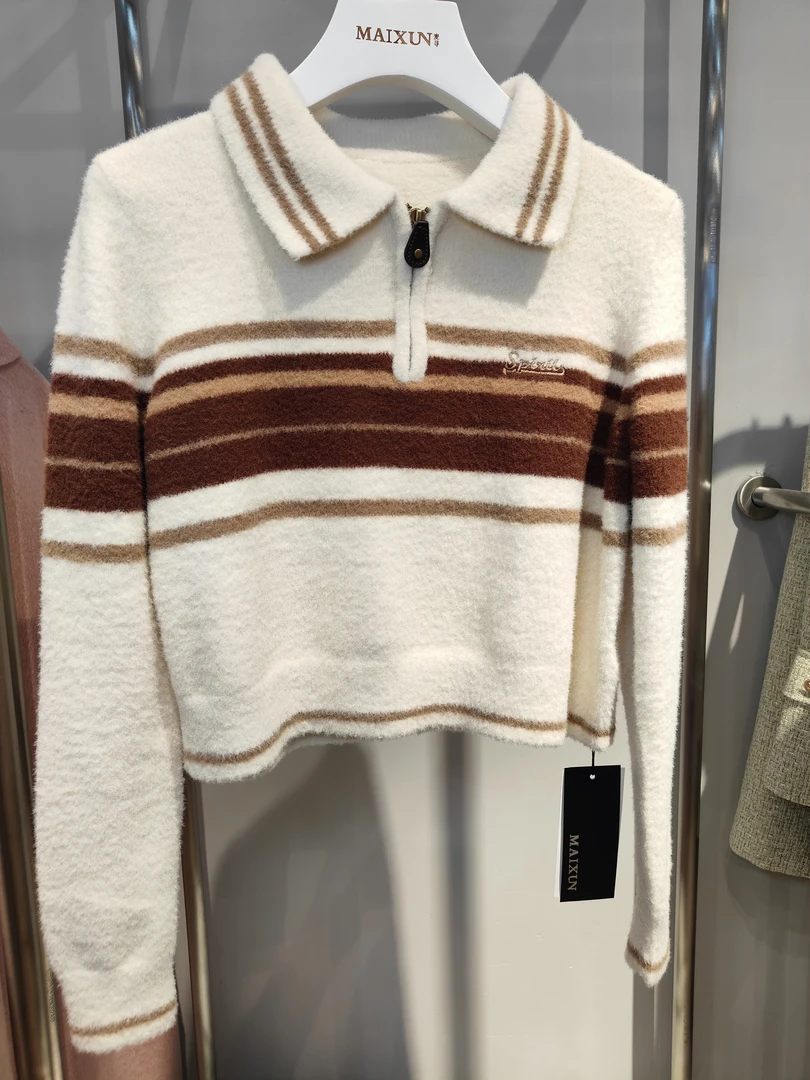 麦寻套头毛衣显瘦修身显肤白