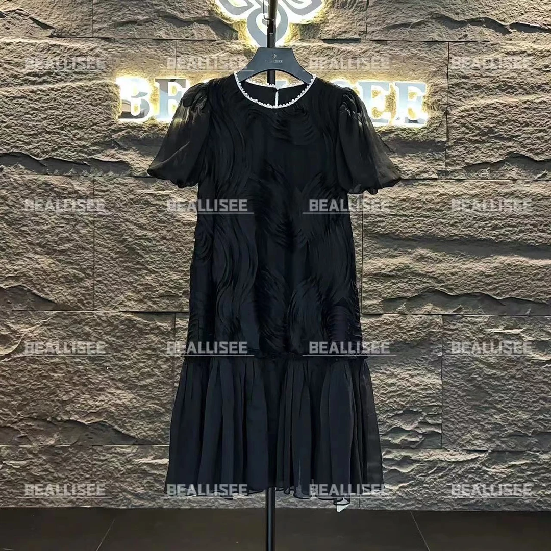 【梅子】减龄轻奢蕾丝气质显瘦大码连衣裙BLS-A066
