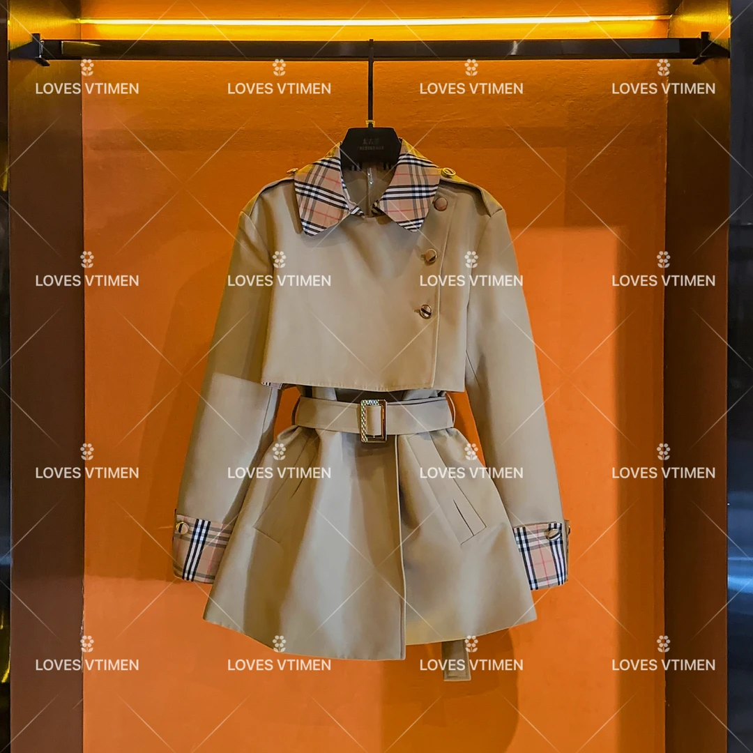 【梅子专属】设计师高级感赫本风显瘦假两件外套LOVES-A1149气质