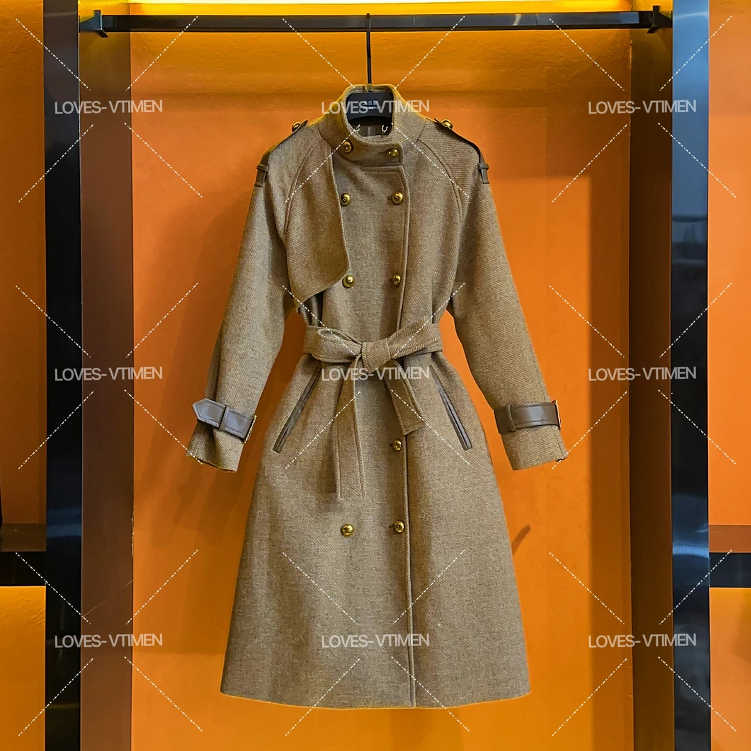 大胆专属白鸭绒羽绒服设计师时尚轻奢长款风衣外套LOVES-A1408