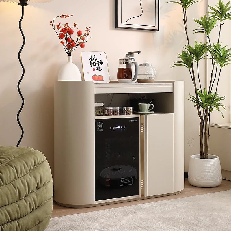 现代轻奢实木茶吧机一体柜2025新款全自动高端智能语音消毒饮水机